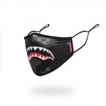 Sprayground Checkered Shark Mouth Logo Facemask