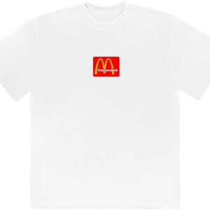 Travis Scott X Mcdonalds Logo Tshirt Large Size White Color