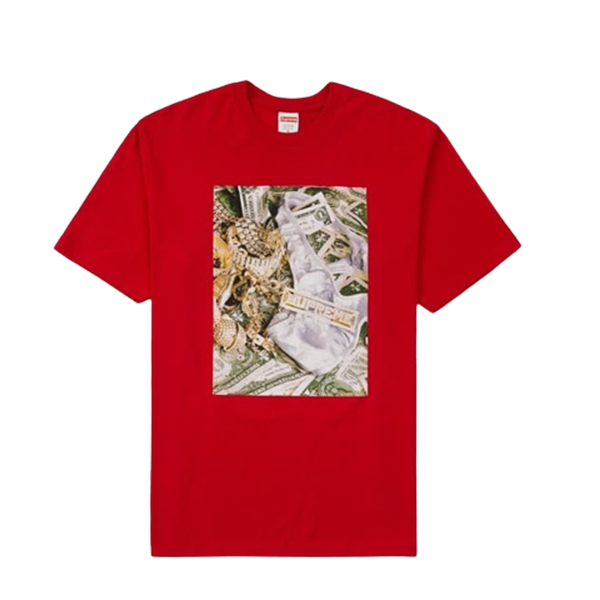 Supreme Bling Bling Tshirt Medium Size Red Color 100% Authentic