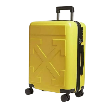 Off-White Travel Suitcase Trolley New Yellow Color Virgil Abloh