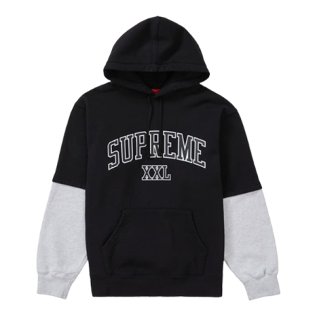 Supreme Hoodie Black/White Color Size Large